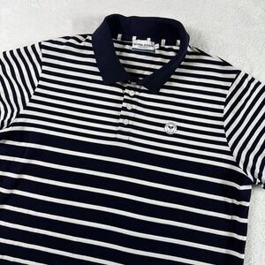 Wimbledon Men's Core Performance Polo Shirt Blue Stirped Tennis The Championship